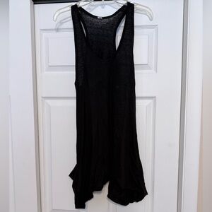 Eileen Fisher Black Linen Handkerchief Hem Tunic/Dress - Size XS